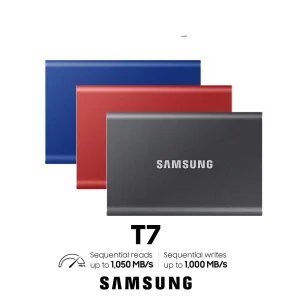 Samsung T7 Portable SSD 1TB – USB 3.2 External Gaming Storage
